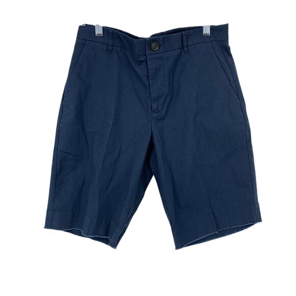 ATM Anthony Thomas Melillo Chino Shorts Mens Size 30 Blue Cut Hem Stretch - Picture 1 of 7